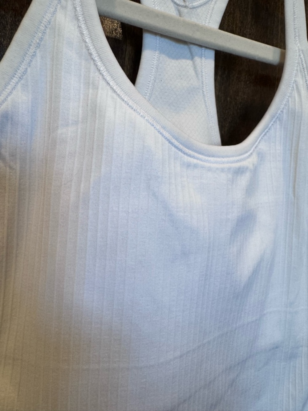 lululemon athletica White Ribbed Racerback Tank - Picture 2 of 5